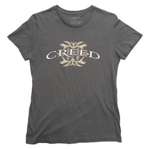 Creed Concert T-Shirt Womens L Charcoal Gray Summer of 99 Tour